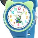 2 x Kids Digital Analog Watches for Girls Boys, 7 Color Lights Waterproof Cute Wristwatches for Kids with Alarm Stopwatch, Great Present for Girls Boys Ages 5-13