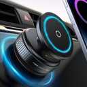 Suction Cup Phone Mount,Magnetic Phone Holder for Car,360Adjustable Vacuum Suction Phone Mount for Gym/Mirror/Smooth Surface, Compatible with iPhone and All Smartphones