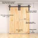68" Bifold Barn Door Hardware Kit - Fit for 4 Bifold Doors, Black Plastic Spraying, Folding Push-Pull, Thickened Carbon Steel - Sturdy & Durable - Anti-Skipping Design (zdm-68-4)