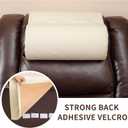 Faux Leather Neck Pillow for Recliner ChairMemory Foam Headrest Pillow for Recliner SofaNon-Slip Adjustable Recliner Headrest Pillow for Neck Pain Relief in Home, Office, Travel (Cream)