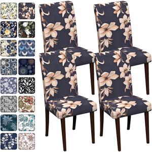 Chair Covers Dining Room Set of 2,Printed Patterned Stretch Non Slip