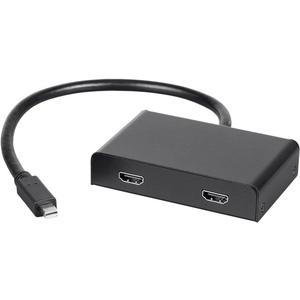 Monoprice 2-Port Mini DisplayPort 1.2 to HDMI Multi-Stream Transport (MST) Hub, Mini DP to HDMI,Black