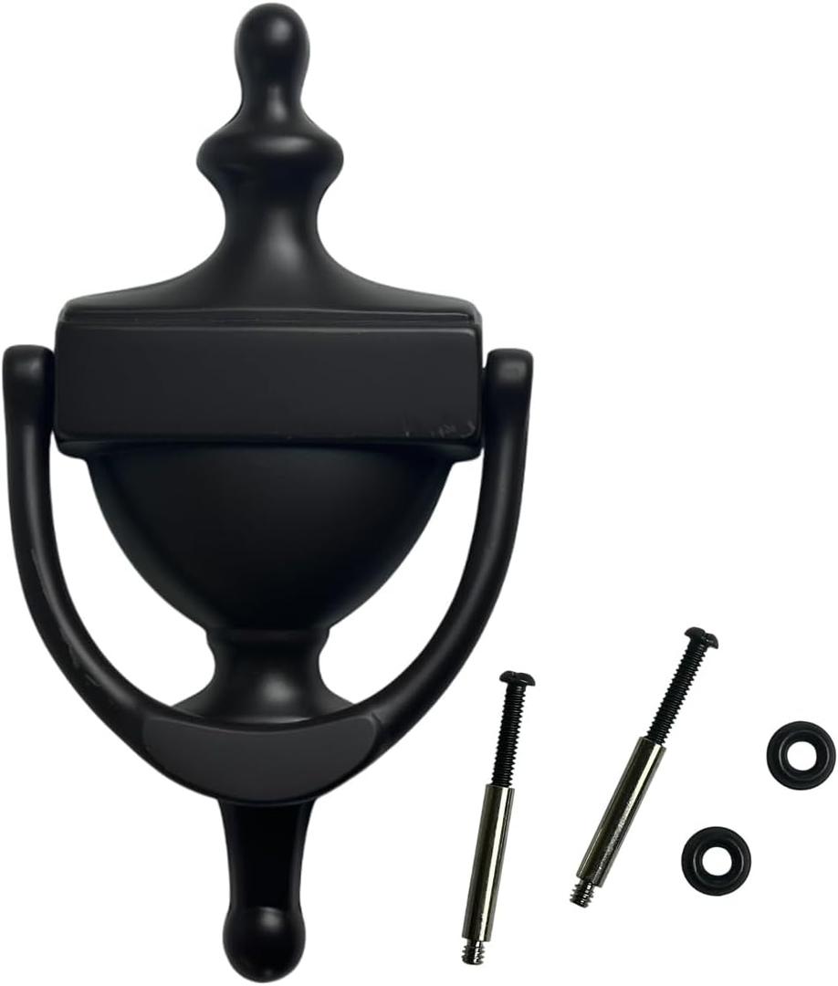 QCAA Solid Brass Door Knocker, 7", US10B ORB Oil Rubbed Bronze, Made in Taiwan, 1 Pack