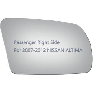 JZSUPER Side Mirror Glass fit for Nissan Altima 2007 2008 2009 2010 2011 2012 Passenger Right Side RH Convex, Including Adhesive
