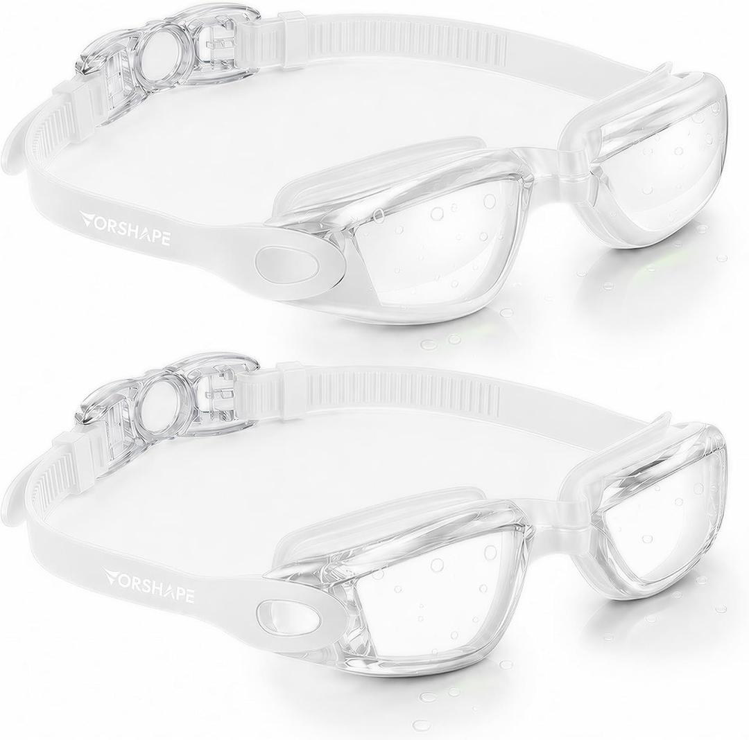 2 x Adult Swim Goggles 2 Pack No Leaking Goggles for Men Women Youth | Anti-Fog UV Protection Mirrored Swimming Glasses