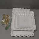 5 Pcs Dessert Table Display Set - 2 Pcs 3-Tier Dessert Display Stands & 3 Pcs Serving Tray - Dessert Trays Dessert Stands Treat Table Displays Set for Tea Parties, Birthdays & Baby Showers