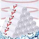 18 Counts Cooling Towel, Baseball Softball Towel Breathable Chilly Ice Towels, 40"x12" Cooling Towel for Baseball Team Coach Gift Training, Cold Sweat Rag for Sport(White,Baseball)