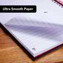 Black n' Red Notebooks, Business Journals, 2 Pack, 8-1/4" x 5-1/4", 70 Sheets, Ruled, Optik Paper, Scribzee App, Hardcover, Wirebound, Black (400163208)