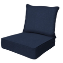 Honeycomb Outdoor Deep Seat, 24 x 23, Textured Solid Indigo Blue Chair Cushion for Patio Furniture