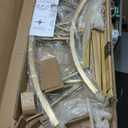 Large Wall Clock for Living Room Decor  48 inch Silent Non-Ticking Modern Farmhouse Wall Clock, Oversized Decorative Metal Roman Numeral Clock, Gold