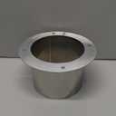 PATIKIL 5" Duct Connector Flange, Straight Pipe Exhaust Flange Stainless Steel Pipe Hose Duct Collar for Heating Cooling Ventilation HVAC System