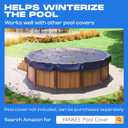 Yankee Pool Leaf Net Cover for 21 Ft. Above-Ground Round Pool - Heavy-Duty 0.15”, Net to Protect from Leaves, Debris | Leaf Catcher to Prevent Clogging