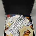 Queensell Mexican Train Dominoes Set with 8 Holders - Wooden Hub and Tiles Holders - Double 12 Tiles with Dots (D12 + 8 Holders)