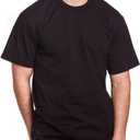 PRO 5 Super Heavy Mens Short Sleeve T-Shirt (Medium, Black)