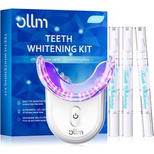 Teeth Whitening Kit for Sensitive Tooth: Professional Whitening Gel Pens Strips Dental kit, 32X LED Light White Personal Care Products, 35% Carbamide Peroxide Whitener, Beauty Tools for Home