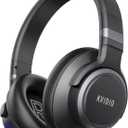 KVIDIO Active Noise Cancelling Headphones, 70 Hours Playtime Bluetooth Headphones Wireless with Microphone, Transparency Mode, Deep Bass and Hi-Fi Stereo Sound Over Ear for Travel Office (Black)
