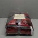 Genteele Sherpa Throw Blanket Super Soft Reversible Ultra Luxurious Plush Blanket (50 inches x 60 inches, Rich Burgundy Red/ Gray)