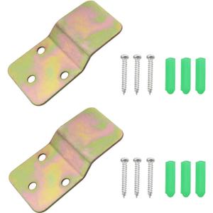 2 Count Wall Mounting Brackets with Screws and Expansion Tubes for Wall Fan, Hanging Plate, Fixing Hooks, Electric Fan Mounting Bracket, Steel, Zinc, Modern Style