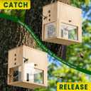 Qualirey 1 Pack Carpenter Bee Trap for Outside, 2 in 1 Catch & Release Wood Bee Traps Outdoor Hanging, Wood Boring High Capacity External Bees Vault, Defender Trap for Bees Catching