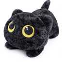 Weighted Black Cat Plush Toy 20in/4.4lb, Simulation Black Cat Weighted Plush Toy Pillow,Microwavable Soft Stuffed Animal Cuddle Toy,Suitable for Bedroom, Living Room, Party Decoration.