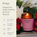 Fontana Candle Co Wood Wick Beeswax Jar Candle, Wildflower Citrus Made Safe with Coconut Oil & Pure Essential Oils 35+ Hrs Clean Burn, Long Lasting and Non-Toxic Candles for Home & Room Decor