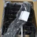 45ft X 13in Animal Barrier Fence, 32 Panels No Dig Fence for Dogs Rabbit, Anti Digging Defense Barrier Garden Edging Border, Rustproof Metal Arched Decorative Garden Fencing for Outdoor, Yard, Lawn (Black)