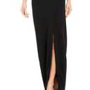 Adrianna Papell Womens Slit Long Pencil Skirt Black Size 12