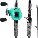 Sougayilang Fishing Rod and Reel Combo, Medium Fishing Pole with Baitcasting Reel Combo, 2-Piece Baitcaster Combo (5'10''/5.9ft-medium)
