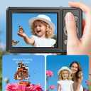 Digital Camera, FHD 1080P Point and Shoot Camera with 32GB SD Card, 2 Batteries, 16X Zoom, Anti Shake, Compact Small Design for Kids Teens Students Girls Boys (Black)