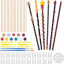 47 Pcs Magic Wizard Wand Making Kit DIY Craft Set for Kids Adult Make Your Own Wizard Wands for School Student Activities Kids Birthday Party Gift Halloween Witch Theme Cosplay Party Supplies