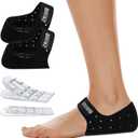 Adjustable Heel Cups for Heel Pain Relief, Heel Spur Relief Products, Provide Supportive and Cushioning Gel Heel Pads Cushion for Achilles Tendonitis (Clear)