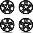 16 Inch ABS Wheel Skins for 2012-2016 Honda CR-V LX, Fits OEM Steel Wheels #42700-T0A-A01 / #42700-T1W-A01, Gloss Black Snap-On Wheel Covers 4-Pack