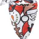 Christmas Bandanas for Dogs 3-Pack Snowflake, Tree, Santa, Reindeer, Snowman Winter Stocking Bandanna Handkerchief Gift for Puppies, Small, Large Breed or People (Christmas Pack 1, Large)