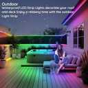 400ft Outdoor LED Strip Lights Waterproof,IP68 Outside Led Light Strips Waterproof with App and Remote,Music Sync RGB Exterior Led Rope Lights with Self Adhesive Back for Roof,Deck