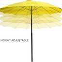 6.5ft Outdoor Patio Umbrella Garden Sunshade Parasol Sun Umbrella With Sturdy Pole And Fade Resistant Canopy,Yellow