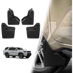 Muslogy Mud Flaps Splash Guards Compatible with Toyota 4Runner 2025 2026 Accessories 6Gen 4Runner Front and Rear Mud Guards 4PCS Drilling Heavy Duty Fender Mudguards Kit with Hardware Accessories