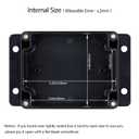 Junction Box IP65 Waterproof Dustproof ABS Plastic Universal Electric Project Enclosure with Fixed Ear Black External Size 4.5x3.5x2.2 inch (2pc)