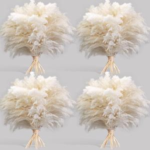 40PCS White Pampas Grass for Home Decor - Elegant Boho Decor - Premium Quality Pampas Grass Stems - Perfect for House, Nursery, Western, Wedding, Table, and Bohemian Decor