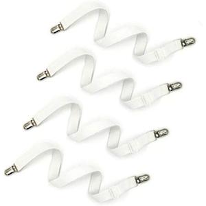 Bed Sheet Clip,Sofa Slipcover Holder,Hold the Sheets Tightly,20" to 78",4 Pieces(White)