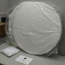 2Sets 32in Hightop Folding Cocktail Tables+Covers, White-Spandex Stretch Folding Bar Table Covers, Removable Legs Bar Height Folding Table Outdoor Indoor Use (2+2White/2Covers+2Tables)