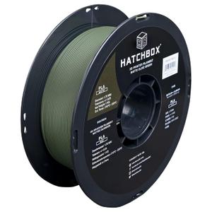 HATCHBOX Matte PLA 3D Printer Filament, Dimensional Accuracy +/- 0.03 mm, 1 kg Spool, 1.75 mm, Olive Green