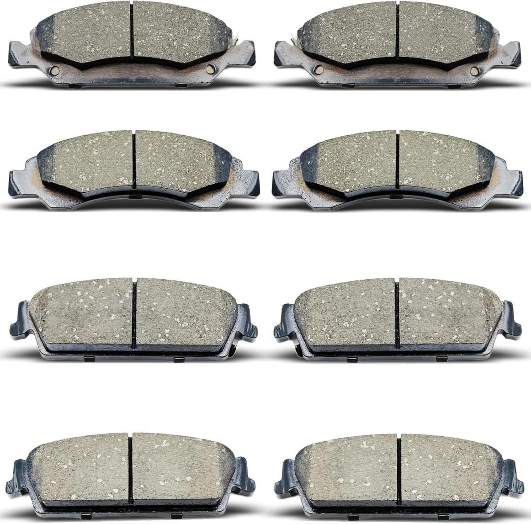DYZJKWJW D1324 D1325 Front Rear Ceramic Brake Pads Set 8pcs Fit For 2008-2014 Toyota Highlander