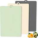 TPU Cutting Boards for Kitchen, Plastic Chopping Board Set of 3, Flexible Cutting Mat Double Sided Food Grade, Dishwasher Safe for Chopping Meat, Veggies, Fruits, Camping, BPA Free, 14.6"x9.84"x0.2" (Mix-3 Pack)