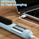 2026 New Go Brush Pro - 3 Temps Portable Cordless Hair Straightener Brush for Travel, 30s Fast Heat & Led Digital Display(C/F), Cool Air Setting On The Back (Beige)