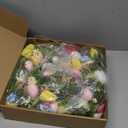 Easter Garland with Eggs, 6FT Spring Garland with Colorful Pastel Tulips, Daisy, Berries & Green Leaves, Artificial Easter & Spring Decorstions for Mantle,Fireplace, Doorway, Table, Home