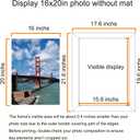 LUCKYLIFE 16x20 Frames for Wall, Display Pictures 11x14 with Mat or 16x20 without Mat, Pack of 2, Distressed White