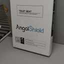 Elongated Toilet Seat Angol Shiold Quiet-Close Molded Wood Toilet Seat with Non-Slip Adjustable Hinges, Anti-Pinch Bumpers, Easy Install & CleanWhite, Elongated 18.5''