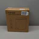 TIPGO Slim Bathroom Trash Can with Lid Soft Close, Step Pedal, 6 Liter / 1.6 Gallon Stainless Steel Trash Bin, Small Garbage Cans for Bedroom, Office, Kitchen (Silver)