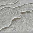 NANKAI Abstract Oil Painting, Black and White Beach Waves Landscape, 24x48 Inch, Hand-painted, Wall Art Decor for Living Room, Bedroom, Office (NKHB027)