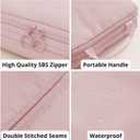 tianzong Upgraded Compression Packing Cubes 2-Pack - 2-Way Full Open, Double Zipper, Space Saving Organizers for Travel (Pink, Medium)